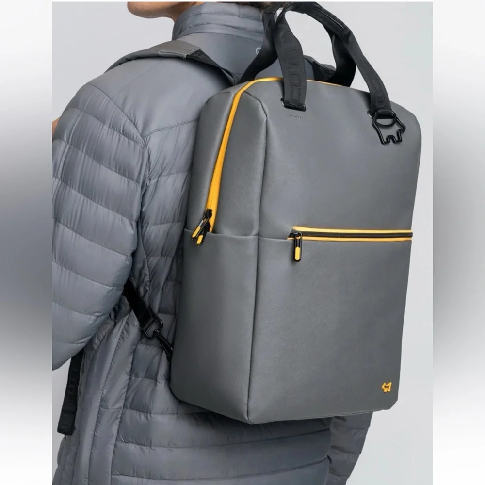 Grey & Yellow Men's Backpack - Modern Urban Carry